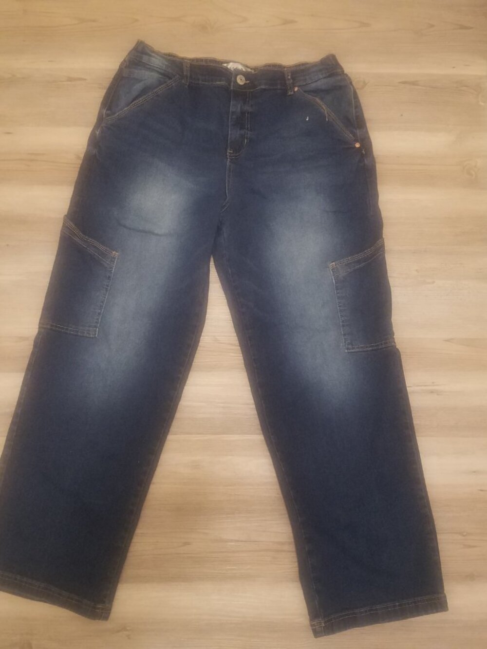 Madden Girl Dark Wash Wide Leg Jeans Size L